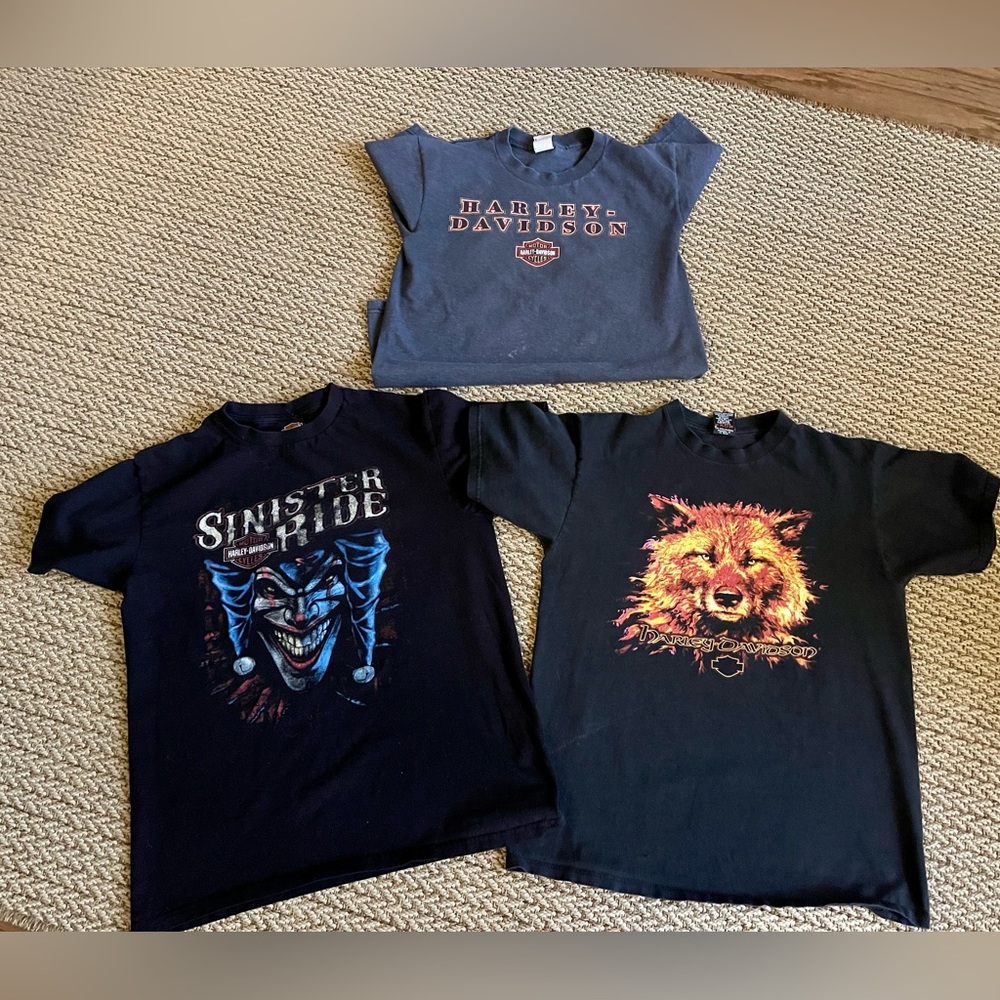 Set of Three Authentic Harley Davidson T-Shirts